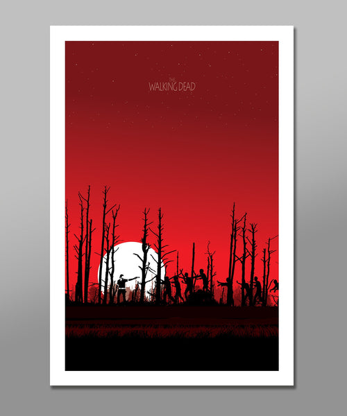 The Walking Dead - Zombie Inspired TV Series Sunset Poster - Prints 457 - Home Decor