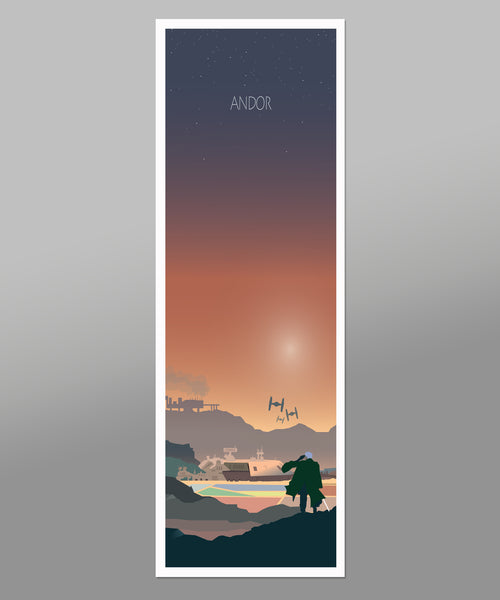 Force Inspired - Star Wars Sunset Minimalist Poster Set - Andor - Sunset Collection - Print 237 - Home Decor