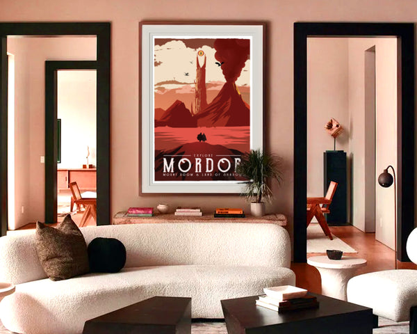 Mordor - Lord of the Rings Travel Poster - 13x19 16x24 or 24x36 Inches - Print 538 - Home Decor