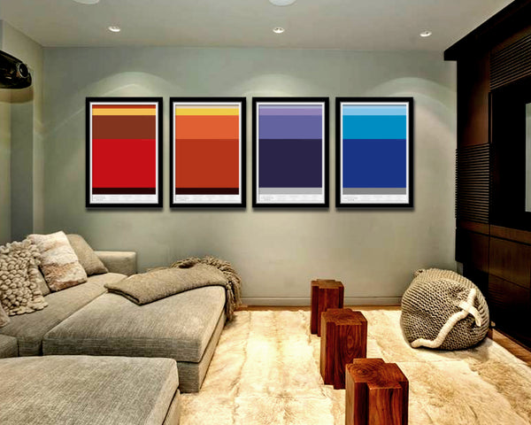Minimalist Gas Giants Layers Posters - Jupiter, Saturn, Uranus & Neptune Poster (Print 278) - Home Decor