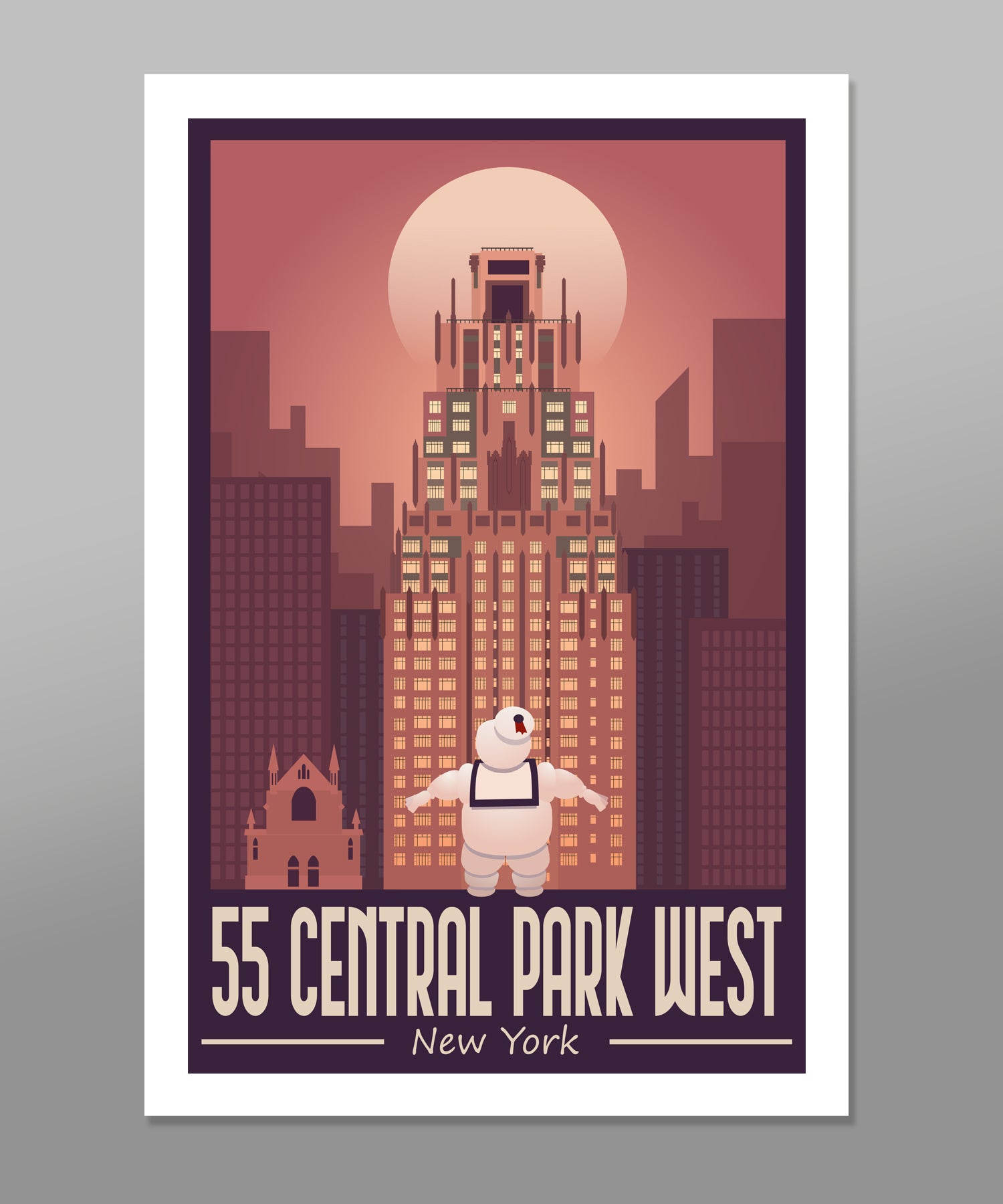 Ghostbusters Poster - 55 Central Parkway West New York - 13x19 16x24 or 24x36 Inches - Print 567 - Home Decor