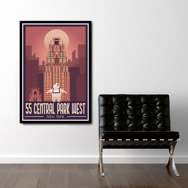 Ghostbusters Poster - 55 Central Parkway West New York - 13x19 16x24 or 24x36 Inches - Print 567 - Home Decor