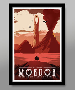 Mordor - Lord of the Rings Travel Poster - 13x19 16x24 or 24x36 Inches - Print 538 - Home Decor