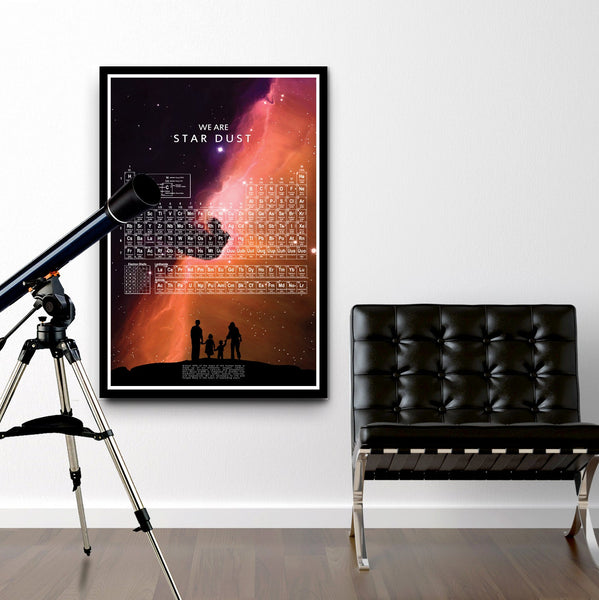 We Are Star Dust Poster - Periodic Table Of Elements - (Print 253) - Home Decor