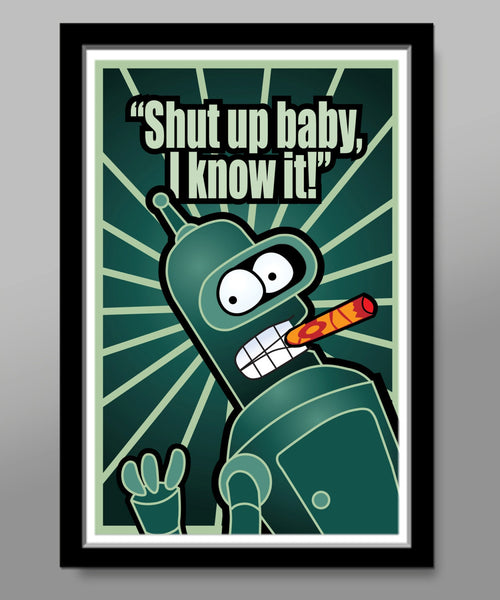 Saucy Robot Futurama Pop Art Poster - Print 344 - Home Decor