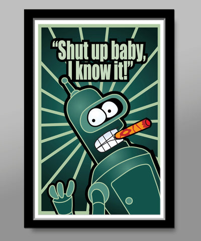Saucy Robot Futurama Pop Art Poster - Print 344 - Home Decor