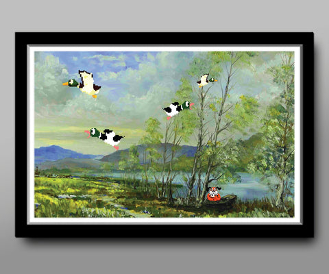 Duck Hunt Gamer Inspired Poster - Parody Art #1 - Print 299 - Home Decor