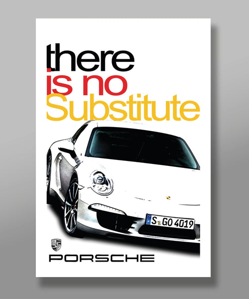 Porsche 911 Poster- Slogan Version - 13x19 16x24 or 24x36 Inches - Poster 206 - Home Decor