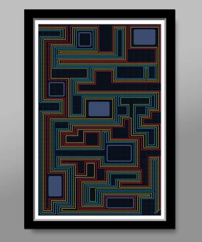 Tron - Classic 80s Movie - Computer Chip Inspired Minimalist Movie Poster - Print 388 - Home Decor