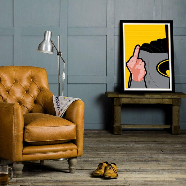 Joker and Batman Cranky Super Hero Poster Collection - Pop Art Print 434 - Home Decor