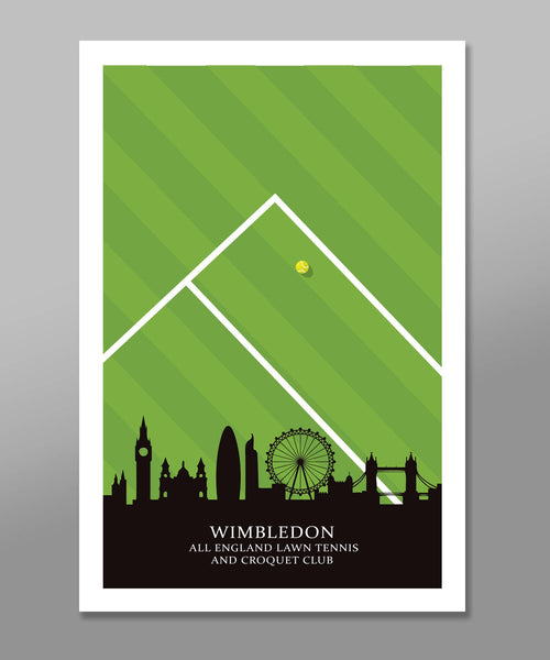 Grand Slam Tennis Collection Poster Set - Print 455 - Home Decor- 13 X 19 16 X 24-OR- 24 x 36 Inches