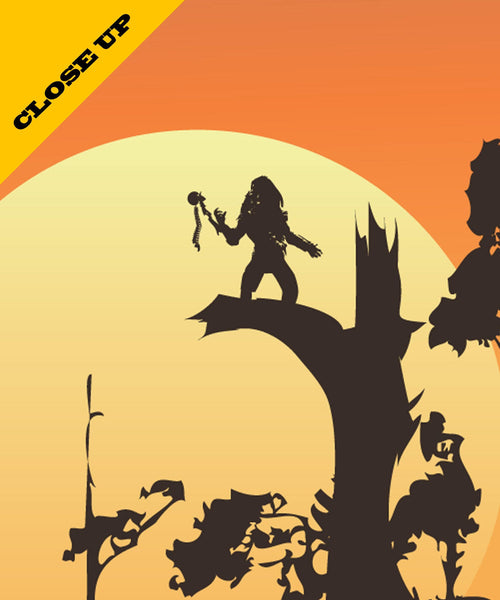 Predator Inspired Minimalist Sunset Movie Poster - Print 456 - Home Decor