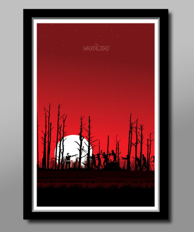 The Walking Dead - Zombie Inspired TV Series Sunset Poster - Prints 457 - Home Decor