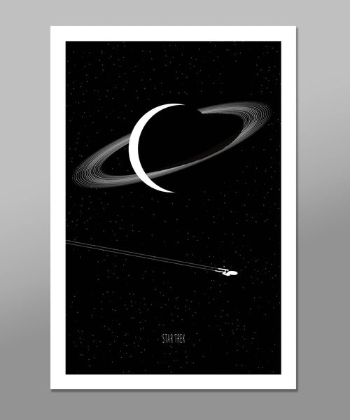 Star Trek Inspired Minimalist Poster - Customizable Planet Background - Print 465 - 13x19 16x24 or 24x36 Inch - Home Decor