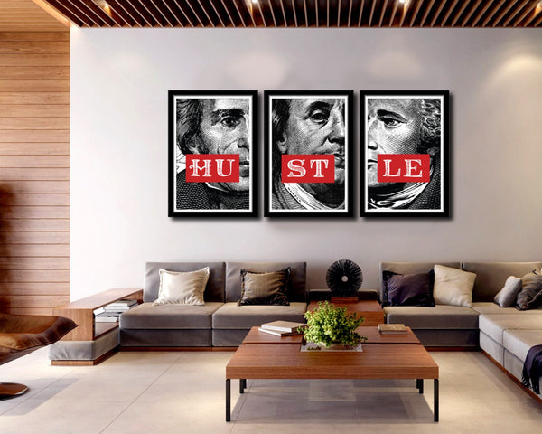 American Cash Money Hustle - 13x19 16x24 or 24x36 Inches - Office Art // Home Decor