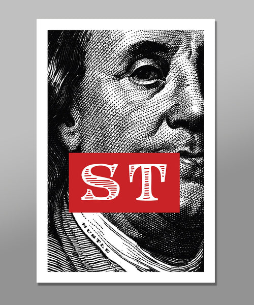 American Cash Money Hustle - 13x19 16x24 or 24x36 Inches - Office Art // Home Decor