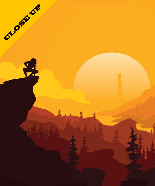 Lord of the Rings Sunset Minimalist Poster - Print 483 - 13x19 16x24 or 24x36 Inches - Home Decor