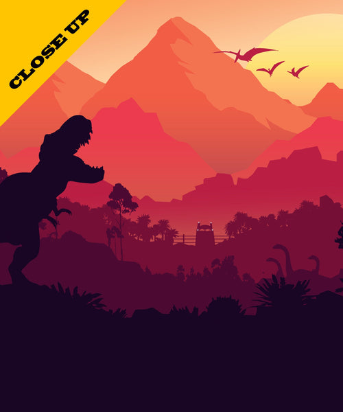 Jurassic Park Inspired - Sunset Movie Poster - 13x19 or 16x24 24x36 Inch Print 484 - Home Decor