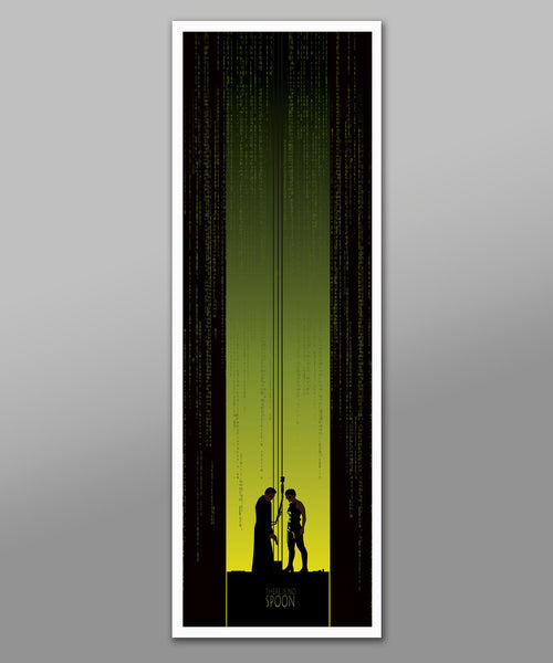 The Matrix - There Is No Spoon - Scene Inspired Minimalist Movie Poster Set - 12x36 Inches - Print 476 - Home Decor