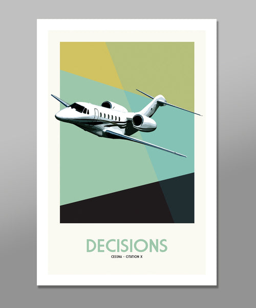 Rich Guy/Gal Decisions - Private Jet Series - 13x19 Inches Each - Print 162 - Posters