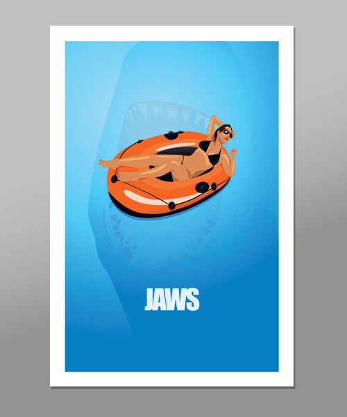 Jaws Movie Tribute Poster - Print 486 - Home Decor