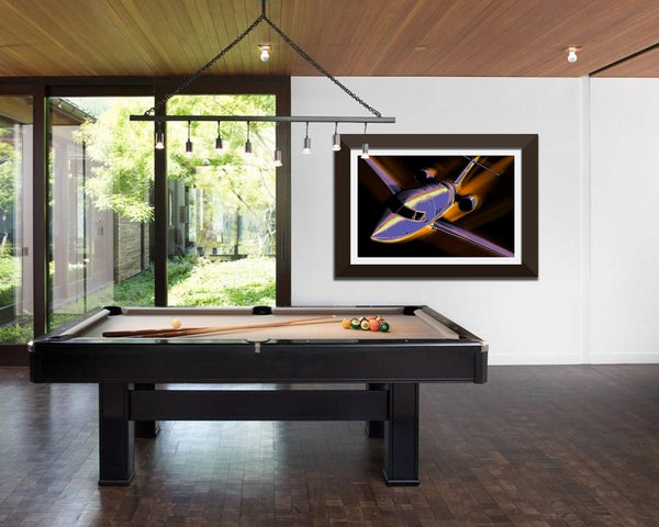 Private Jet Challenger 650 - VIBRANT COLLECTION - Pop Art - 13x19 OR 24x36 Inches - Home / Office Decor
