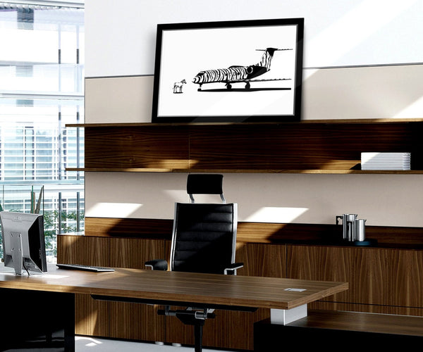 Street Art Inspired Private Aircraft Art #1 - Gulfstream - Office Decor
