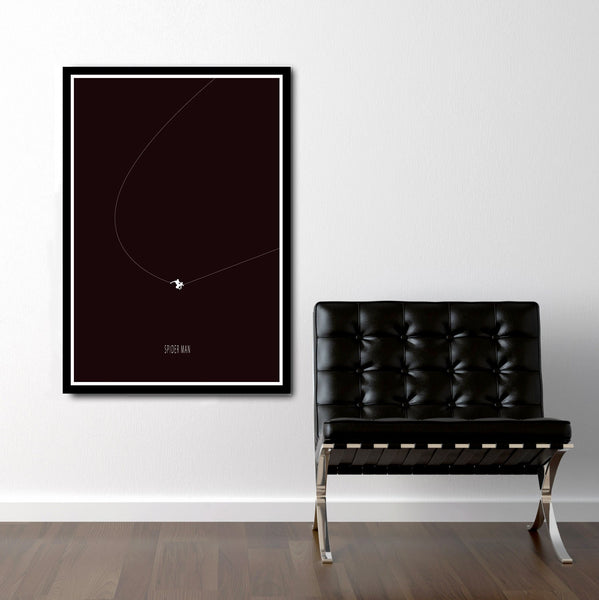 Spiderman Minimalist Poster - Black Collection - Poster 286 - Home Decor