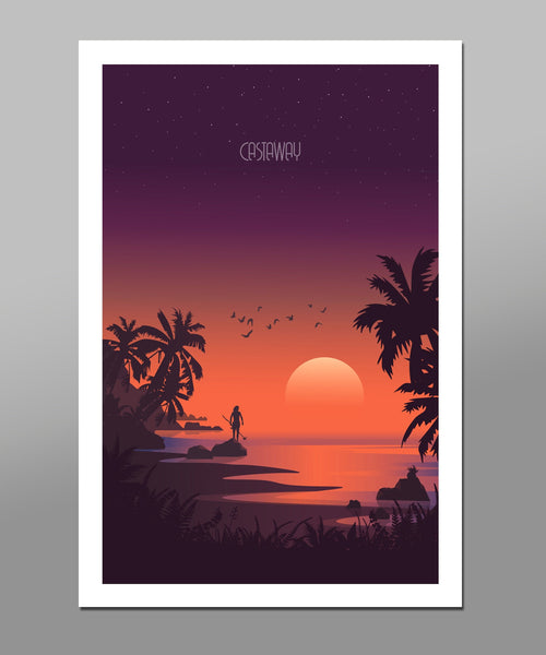 Castaway - Wilson Inspired Movie Poster - Poster 518 - Home Decor