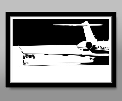 Street Art Inspired Private Aircraft Art #2 - Gulfstream - Office Decor