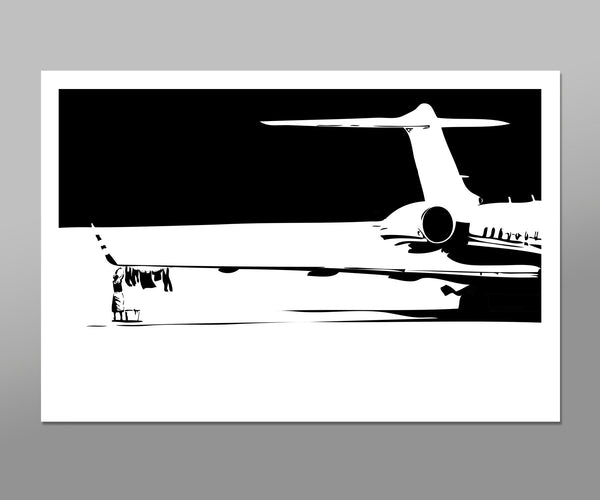 Street Art Inspired Private Aircraft Art #2 - Gulfstream - Office Decor