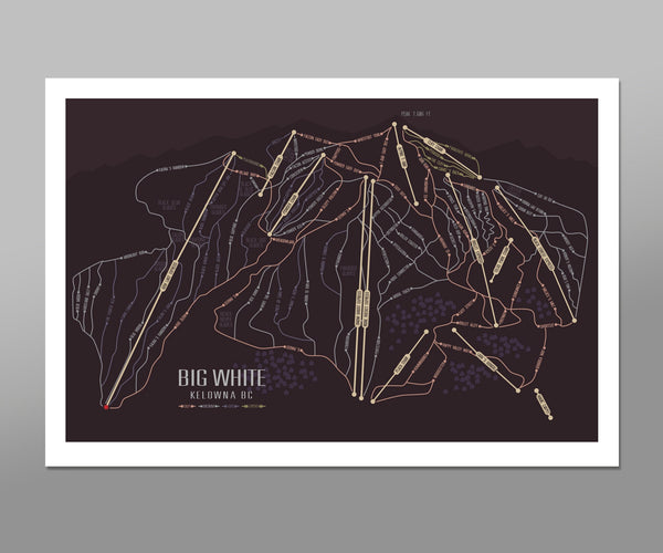 Big White Kelowna Art - Ski Art - Home Decor