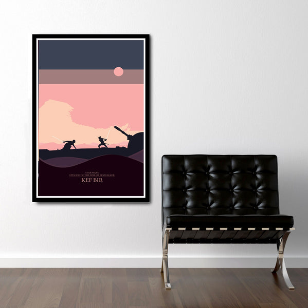 Force Inspired - The Rise of Skywalker - Star Wars Skyline Minimalist Poster Set - #9 of the Skyline Collection - Home Decor