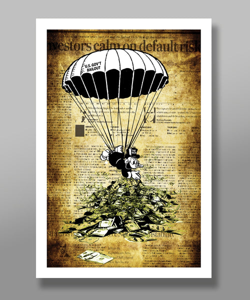 Wall Street Greed Collection Banksy Inspired - Print 295 - Home Decor