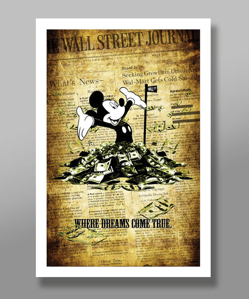 Wall Street Greed Collection Banksy Inspired - Print 295 - Home Decor