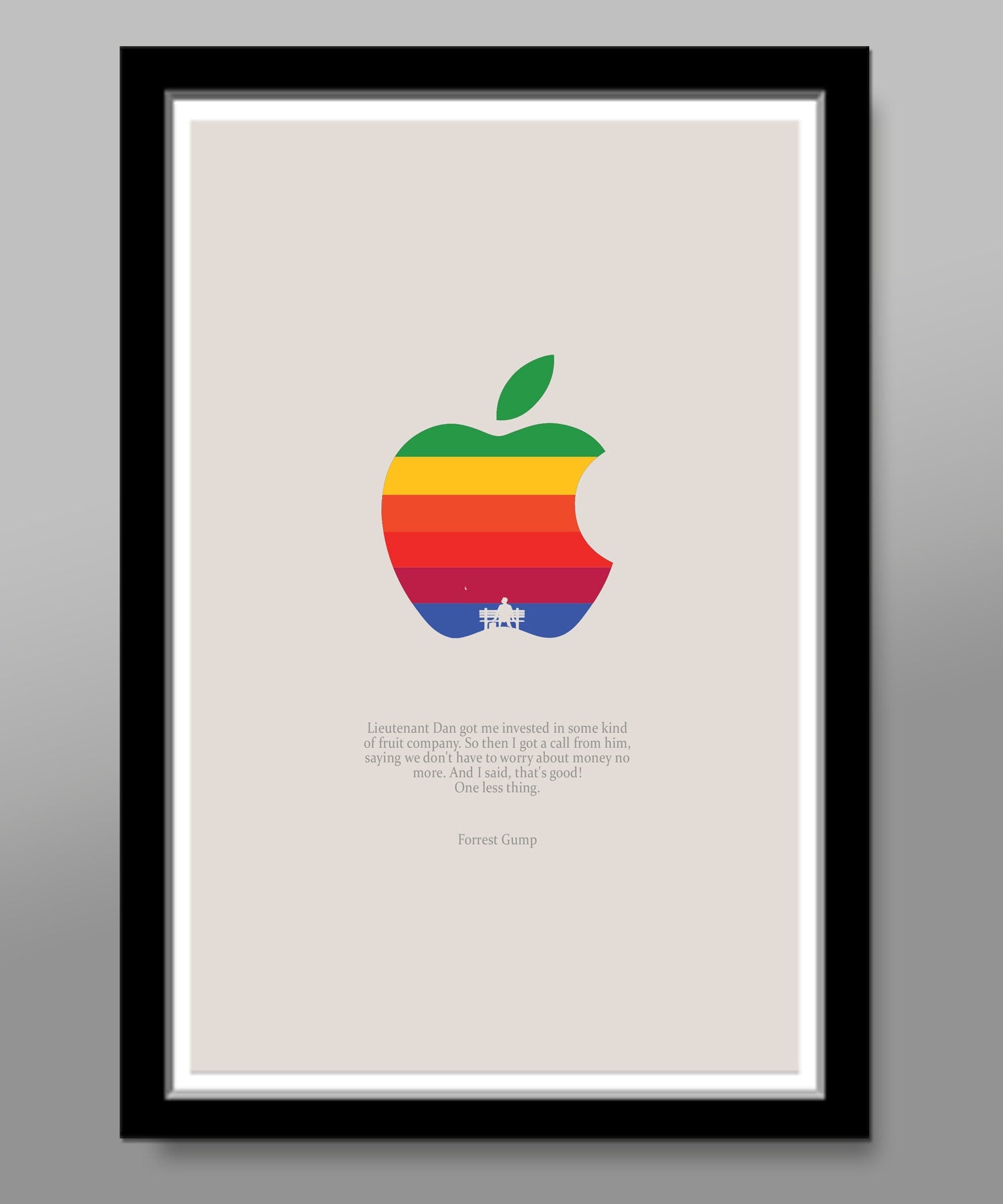 Forrest Gump - Lt. Dan's Investment - Classic Movie Quote Minimalist Movie Poster - Print 39 - Home Decor