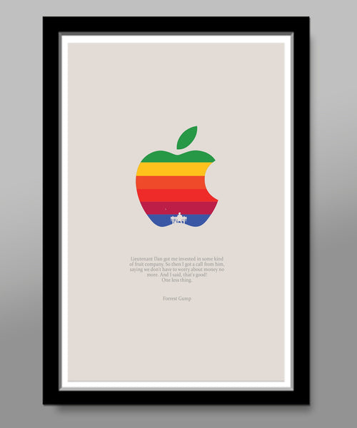 Forrest Gump - Lt. Dan's Investment - Classic Movie Quote Minimalist Movie Poster - Print 39 - Home Decor