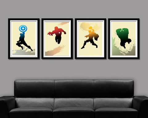 Avengers Minimalist Movie Poster Set - Home Decor