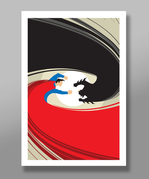 Batman VS Superman SWITCHABLE Minimalist Poster -  Delux Series Version - Home Decor