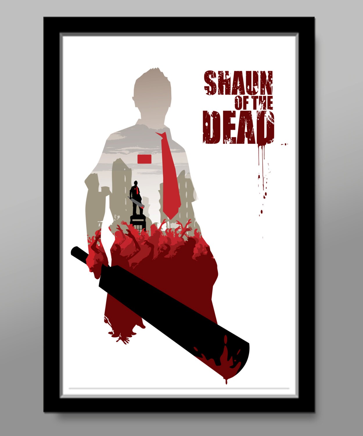 Shaun Of The Dead Minimalist Movie Poster - Poster 288 - Home Decor