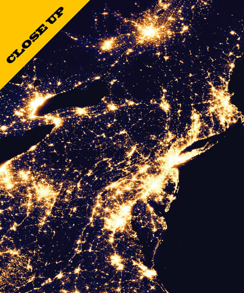 USA Satellite Photo at Night - HiRez 3 Series - Home Decor