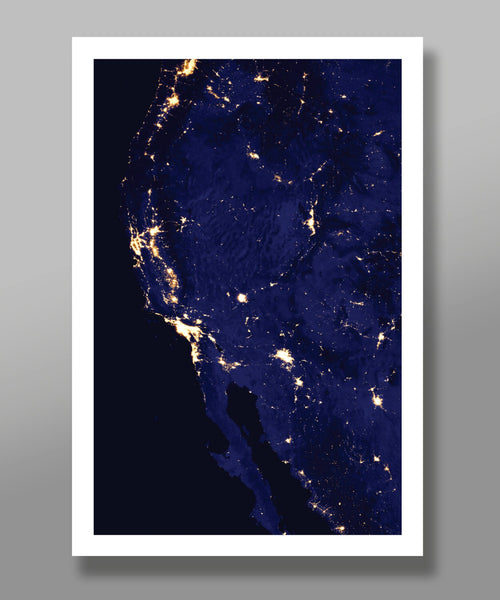 USA Satellite Photo at Night - HiRez 3 Series - Home Decor