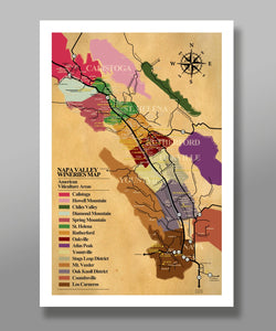 Napa Valley Wineries Poster - (Print 311) - Home Decor