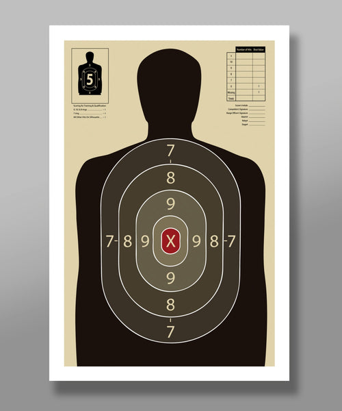 Official Gun Range Target Practice Poster - Print 323 - Home Decor
