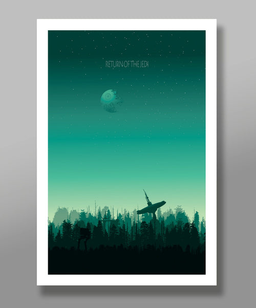 Force Inspired - Star Wars Sunset Minimalist Poster Set - Episodes 4,5, & 6 Sunset Collection - Print 237 - Home Decor