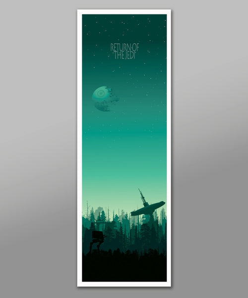 Force Inspired - Star Wars Minimalist Movie Poster Set - Sunset Collection//Long Series - 12 x 36 Inches - Print 333 - Home Decor