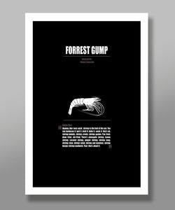 Forrest Gump Shrimp Lovers Minimalist Quoted Movie Poster - Home Decor