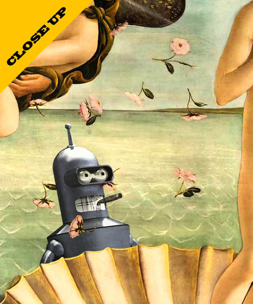 Futurama Inspired - Venus meets Bender - Parody Art#3 - Home Decor