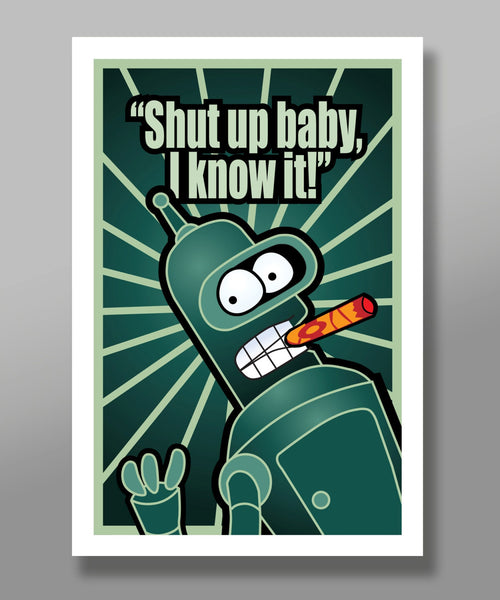 Saucy Robot Futurama Pop Art Poster - Print 344 - Home Decor
